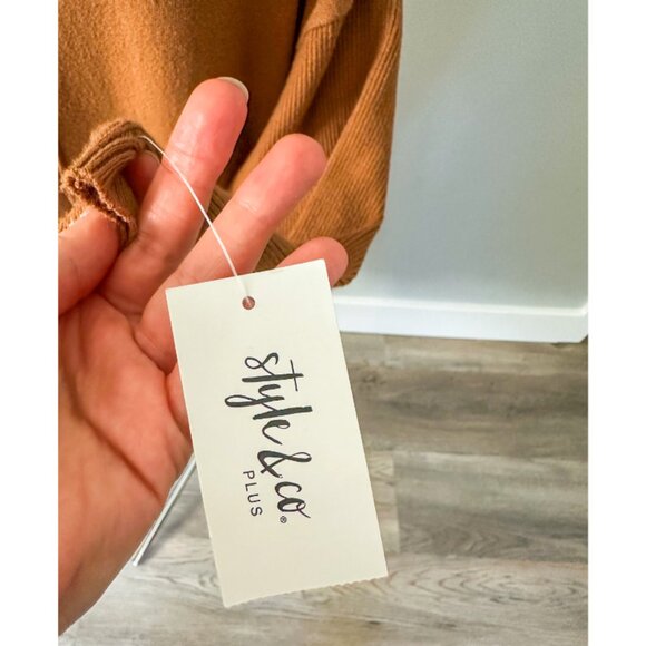Style & Co Caramel Kiss Sweater Poncho - NWT! - Picture 5 of 10